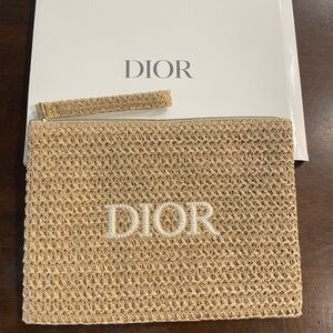 Dior Raffia Makeup Pouch